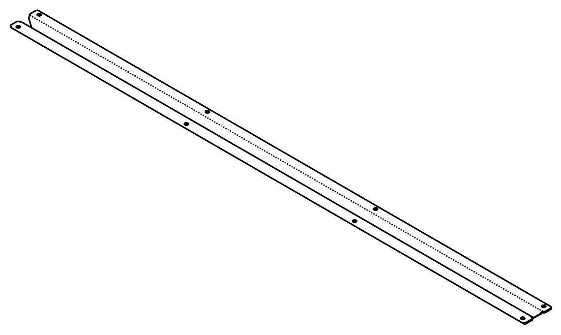 LADR Shelf Support Rail 1000w