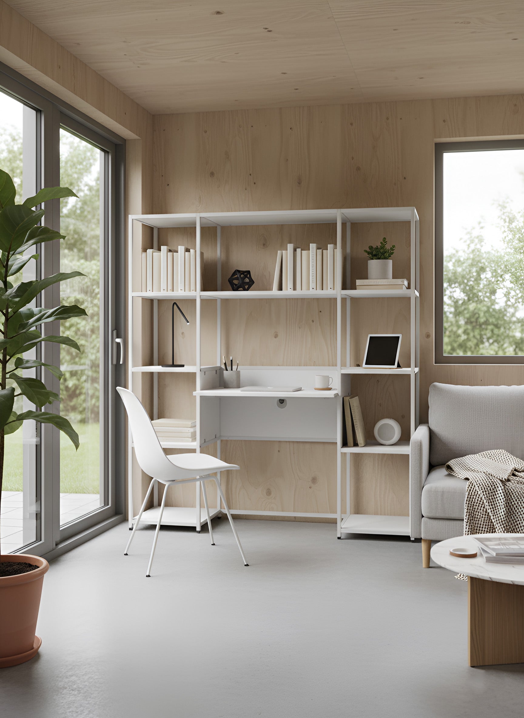 Urra | Modular Desk With Wide Shelves | Shelved