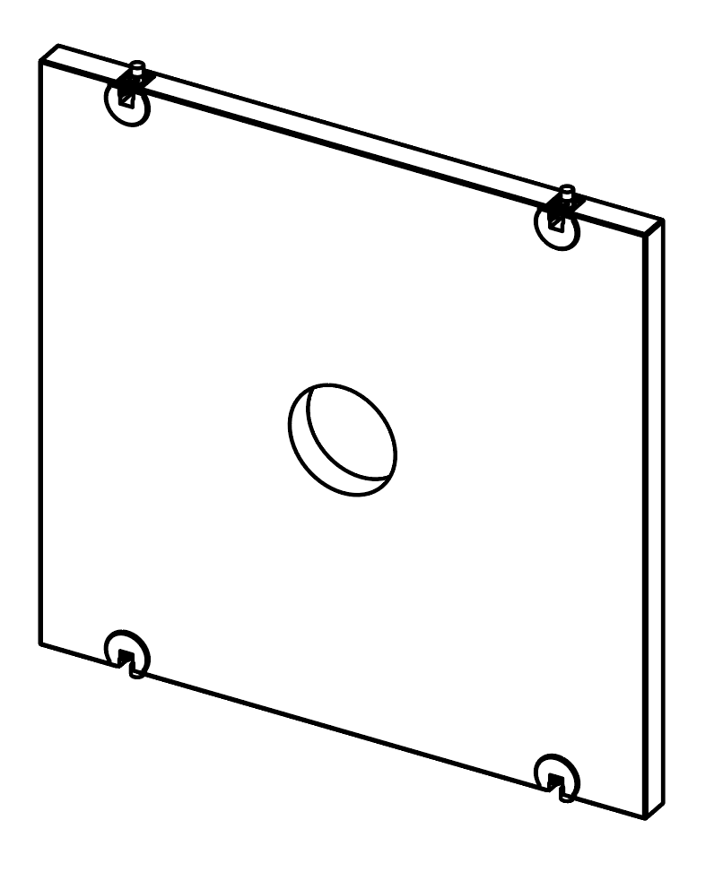 LADR Cupboard Back 400w x 350h - Cable Managed