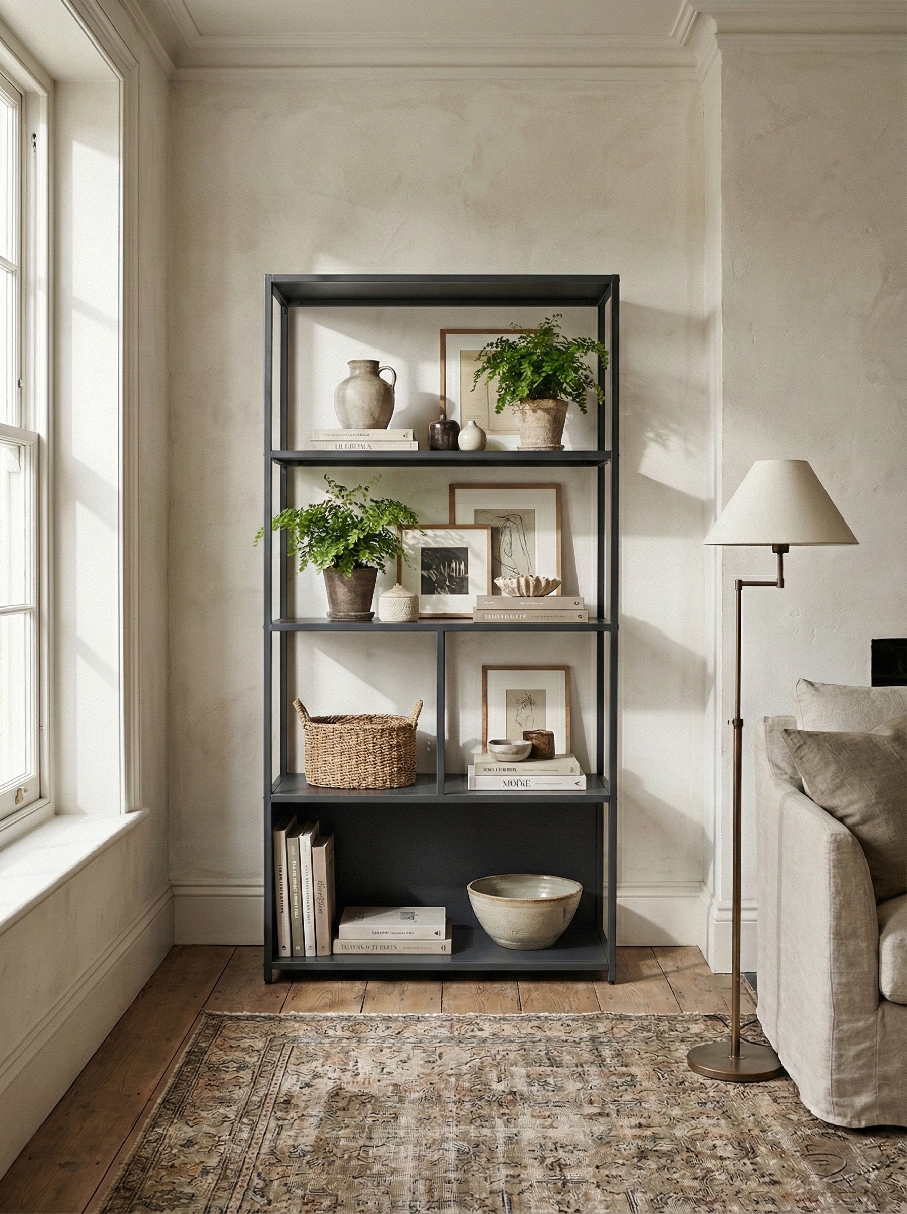 Cawton | Modular Shelving With 2 Square And 3 Rectangular Shelves | Shelved