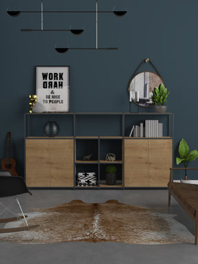 Modular Sideboard With 2 Tall Cupboards And Shelves