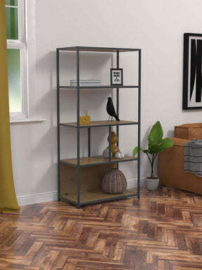 Modular Shelving With 2 Square And 3 Rectangular Shelves